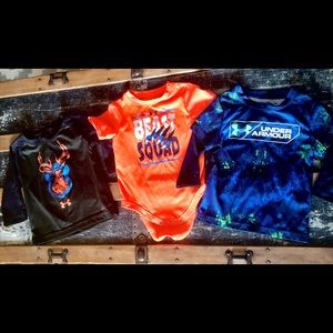 Baby Boys Under Armour Tops Lot 12 months